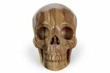 Realistic, Polished Picture Jasper Skull #381920-1